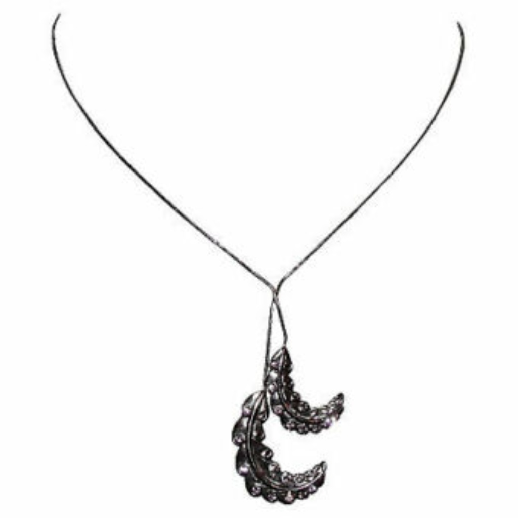 Lanvin Rhinestone Feather Necklace 245$